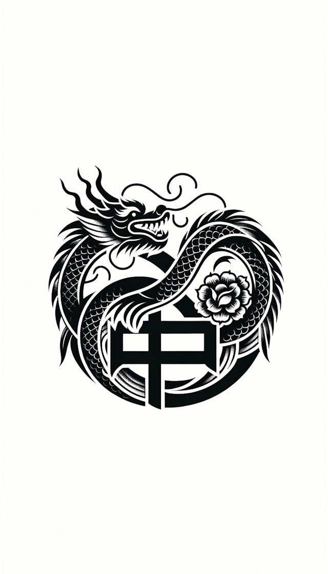 中文“倩”和“龙”结合在一块
