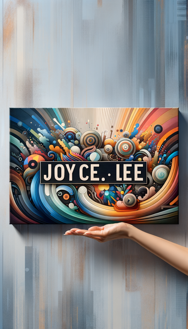图片中包含有英文单词“Joyce.Lee”