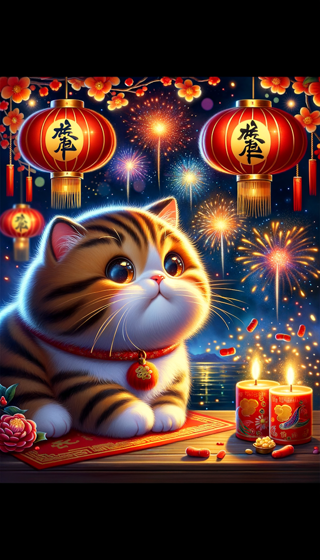 猫猫祝贺新年