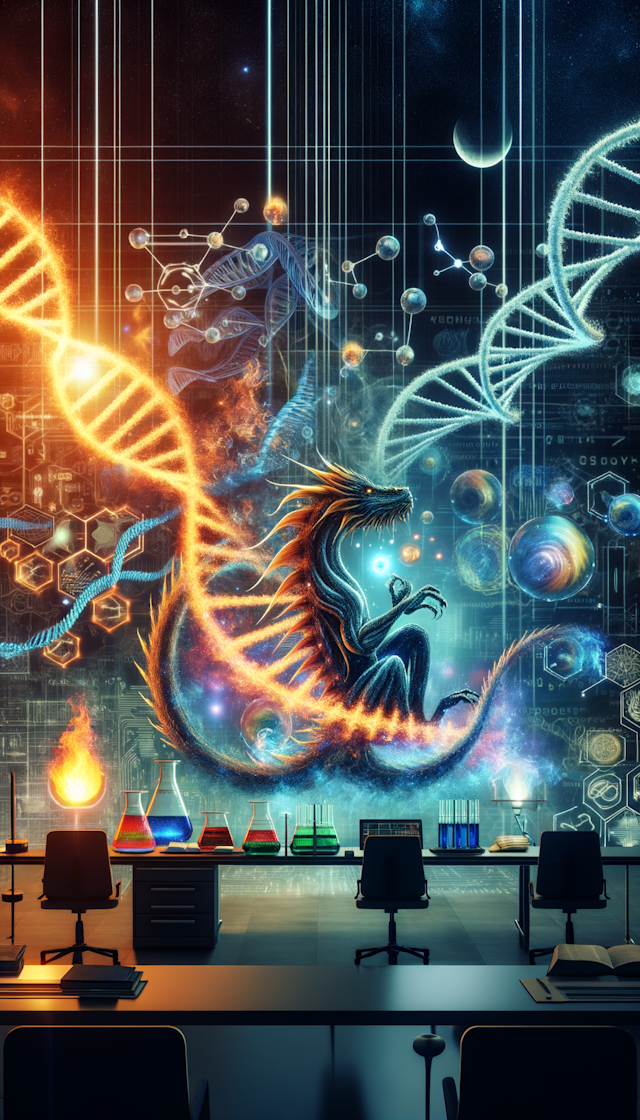 龙, DNA, 科技, 科研, 科学
