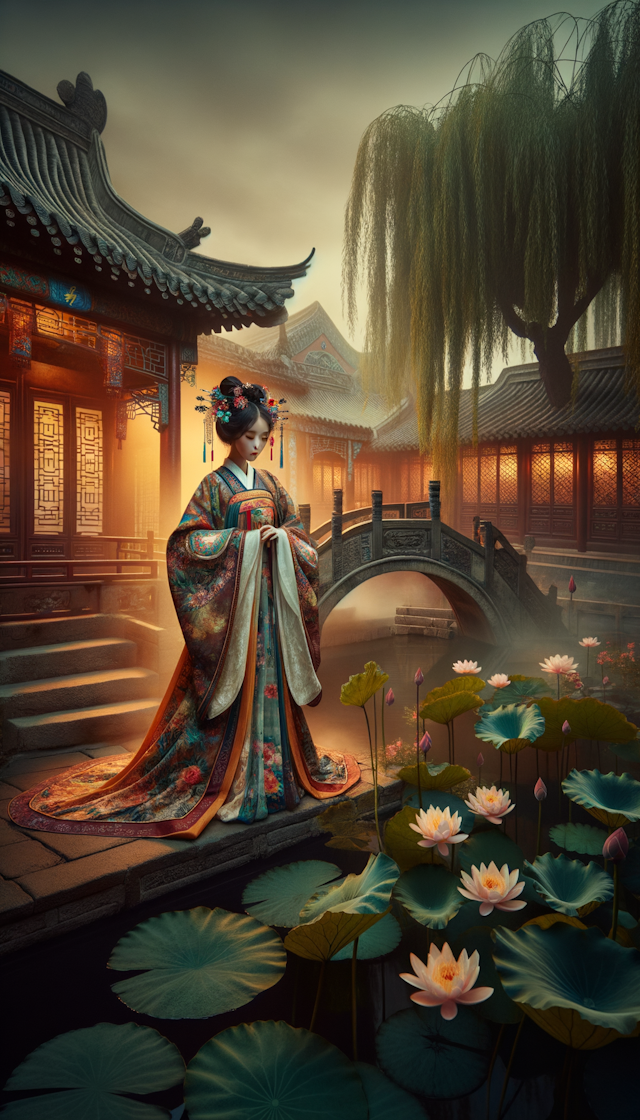 一个古典中国风美女