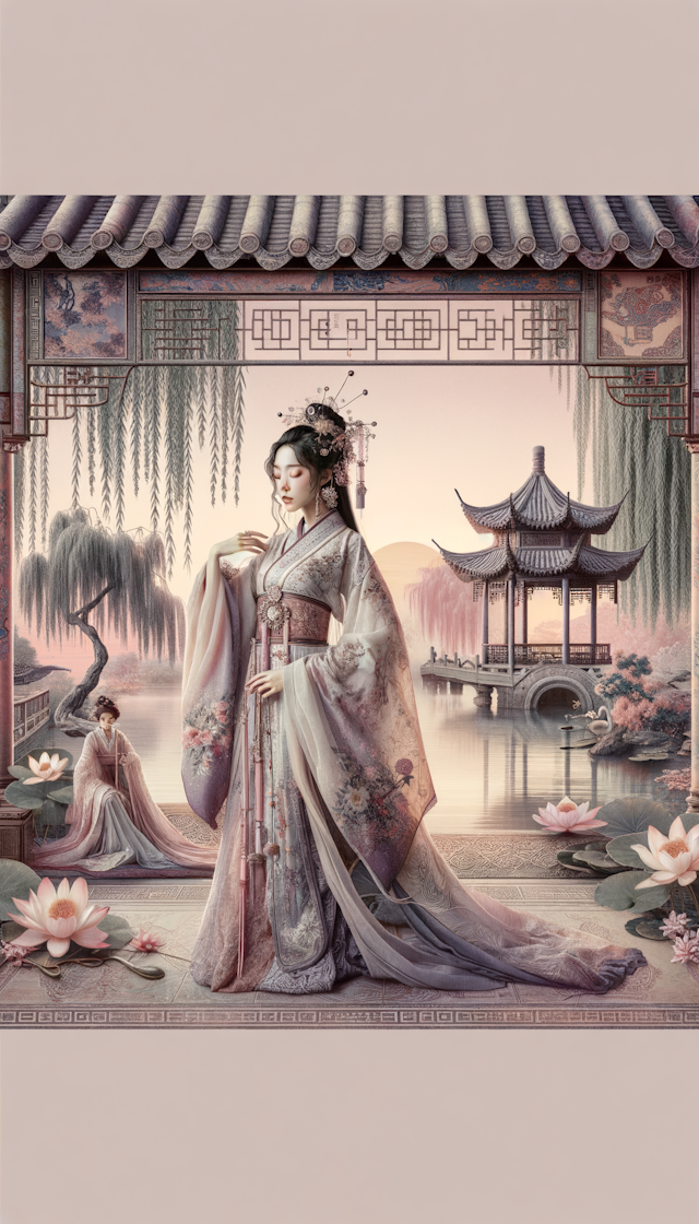 一个古典中国风美女