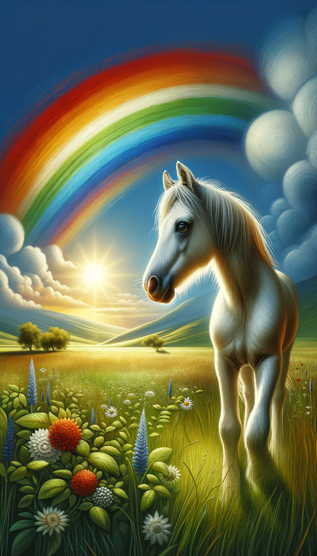 阳光彩虹小白马