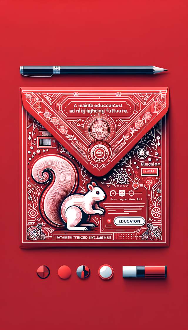 请用松鼠AI品牌的风格样式生成一个红包封面