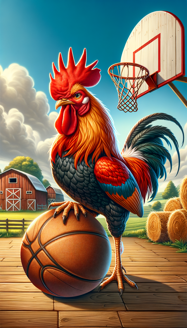 打篮球的公鸡