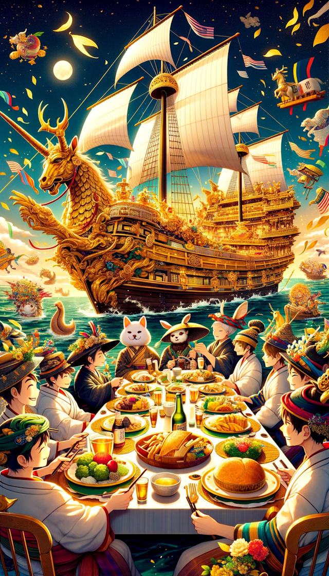 赛马娘里的黄金船和中山庆典，一起吃饭