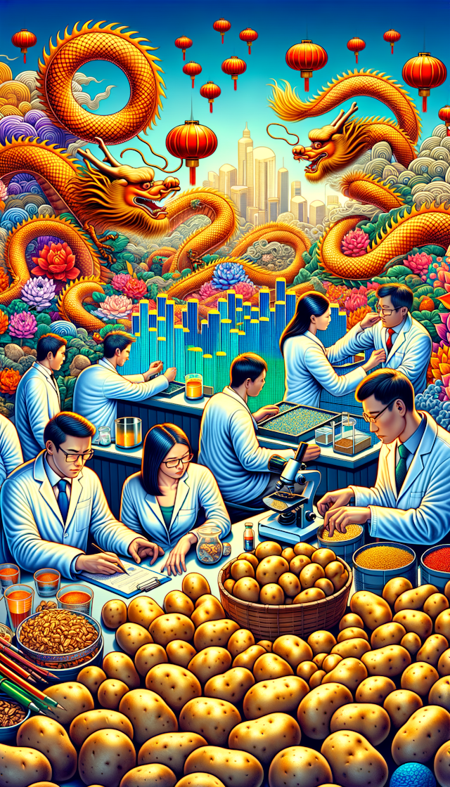 科研工作者，土豆，经济学，中国龙年，热闹