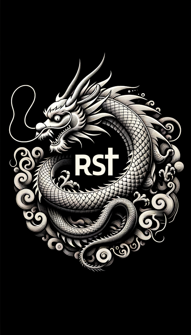 Rust 语言 logo 外面环绕着中国龙