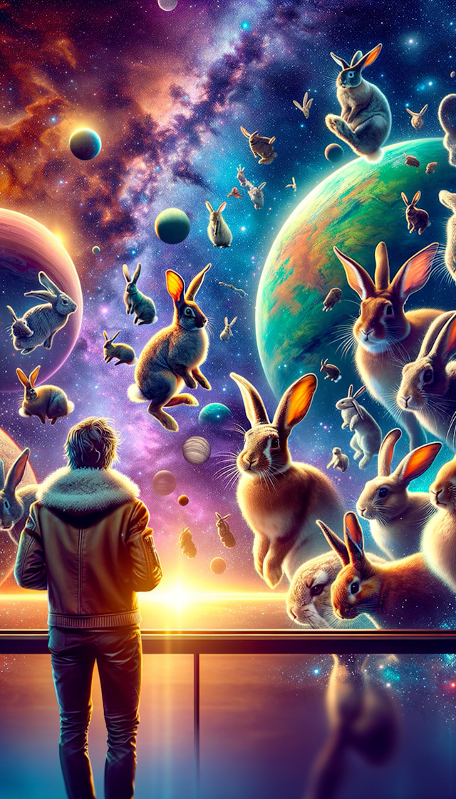 metahuman in a galaxy of rabbits