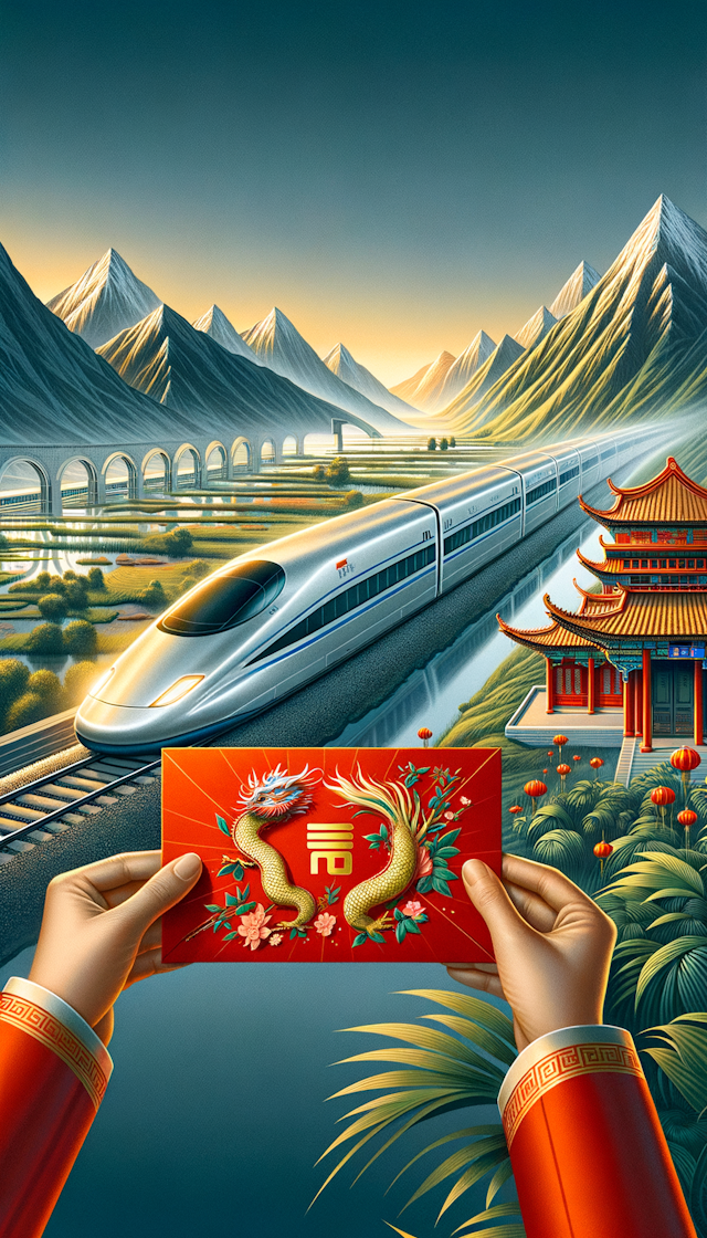 中国中车高速磁浮列车红包