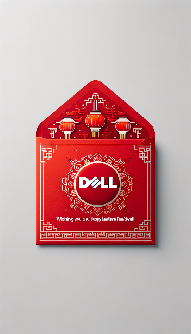 包含 "DELL“ logo以及“王国华祝您元宵节快乐”字的红包封面
